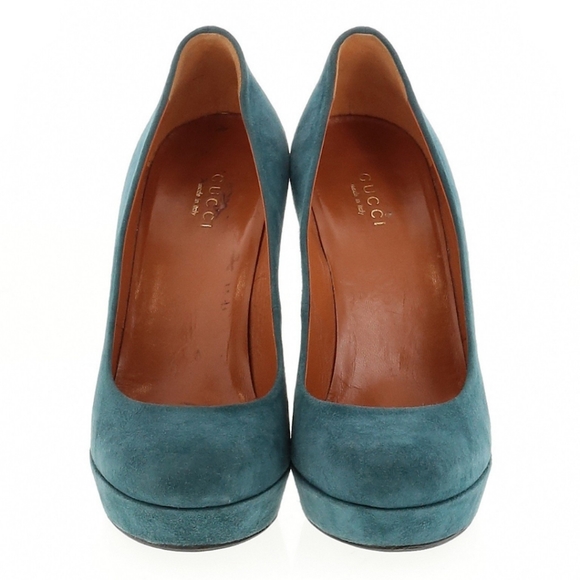 Gucci suede heels pumps shoes size 36.5 - Picture 2 of 6